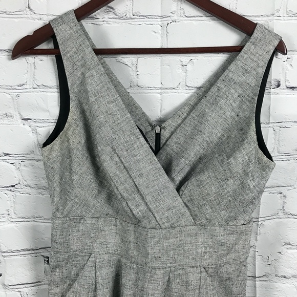 Ann Taylor LOFT Gray Linen Dress - Picture 2 of 7